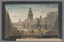 View of the Royal Exchange, London, 1751. Creator: Thomas Bowles