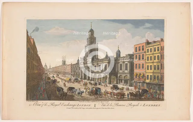 View of the Royal Exchange, London, 1751. Creator: Thomas Bowles.