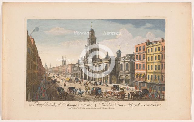 View of the Royal Exchange, London, 1751. Creator: Thomas Bowles.