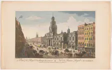View of the Royal Exchange, London, 1751. Creator: Thomas Bowles