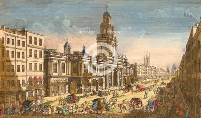 View of the Royal Exchange, London, 1751. Creator: Moithey Lainee.