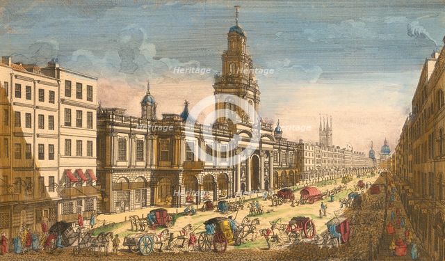 View of the Royal Exchange, London, 1751. Creator: Moithey Lainee.