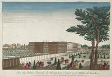 View of the Royal Palace of Hampton Court, 18th Century. Creator: Unknown