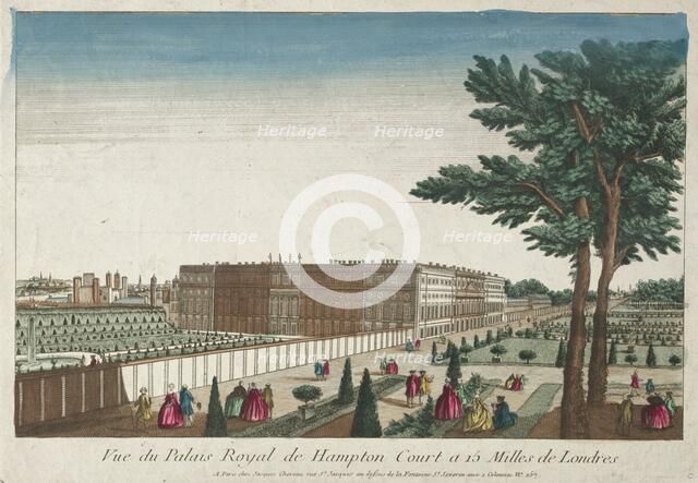 View of the Royal Palace of Hampton Court, 18th Century. Creator: Unknown.