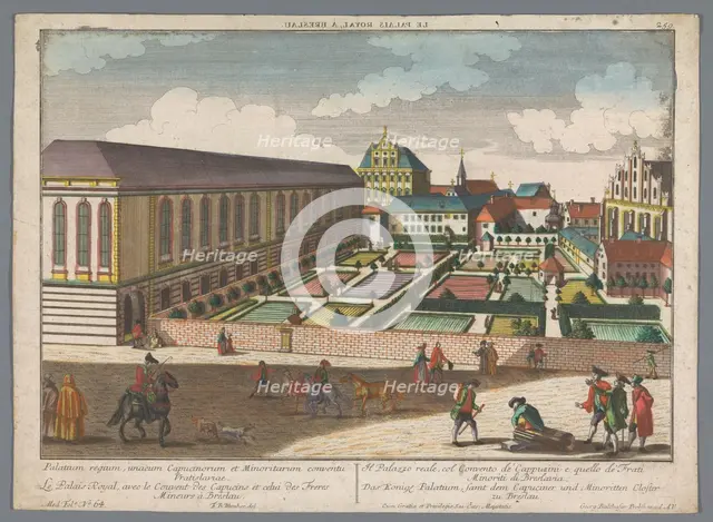 View of the Royal Palace and the monastery of the Friars Minor Capuchins in Wroclaw, 1742-1801. Creator: Anon.