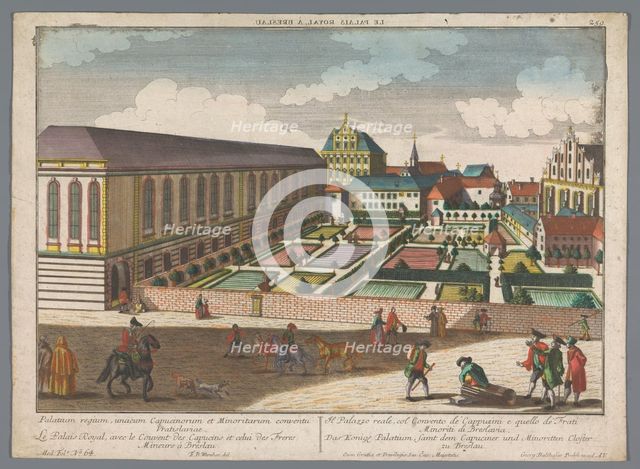 View of the Royal Palace and the monastery of the Friars Minor Capuchins in Wroclaw, 1742-1801. Creator: Anon.