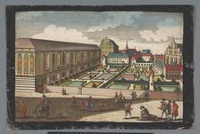 View of the Royal Palace and monastery of the Friars Minor Capuchins in Wroclaw, 1742-1801. Creator: Anon