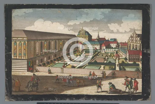 View of the Royal Palace and monastery of the Friars Minor Capuchins in Wroclaw, 1742-1801. Creator: Anon.