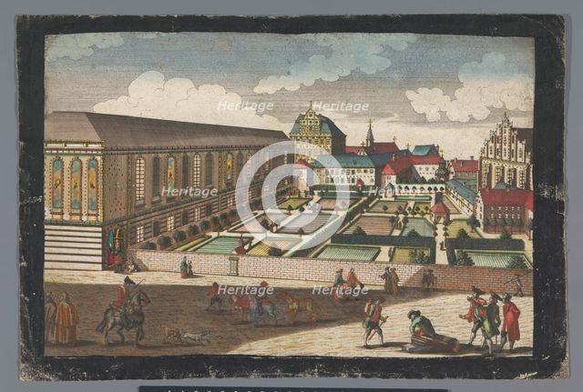 View of the Royal Palace and monastery of the Friars Minor Capuchins in Wroclaw, 1742-1801. Creator: Anon.