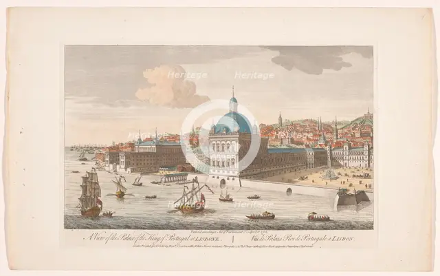 View of the Royal Palace in Lisbon, 1752. Creator: Anon.