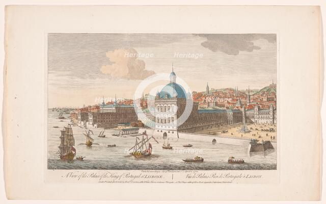 View of the Royal Palace in Lisbon, 1752. Creator: Anon.