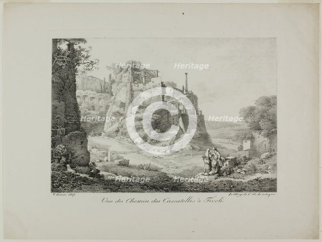 View of the Road from Cascatelles to Tivoli, 1817. Creator: Claude Thiénon.