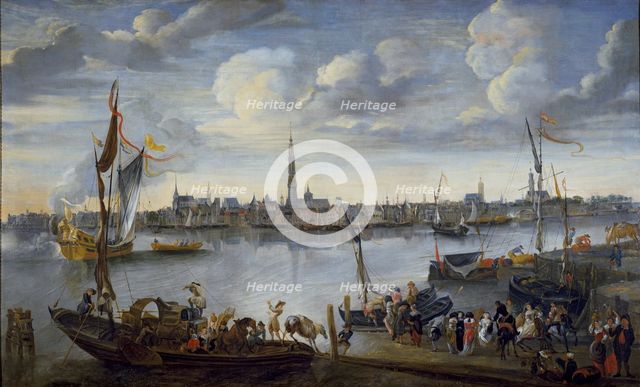 View of the Roads of Antwerp from the West Bank, post 1672. Artist: Hendrick van Minderhout.