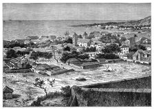 View of the roadstead and town of San Paolo de Loanda Angola, West Africa, c1890