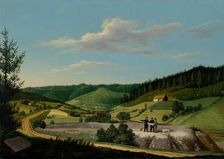 View of the Rochus Tunnel in Rudnany, c1815. Creator: Jozef Czauczik