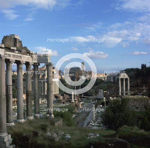 View of the Roman forum, 5th century BC. Artist: Unknown