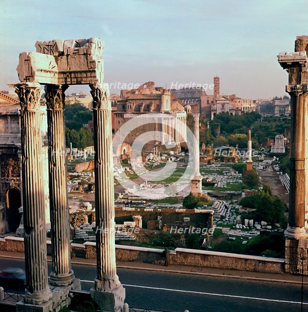 View of the Roman forum from the Capitol. Artist: Unknown