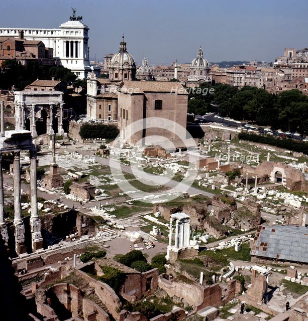 View of the Roman Forum in Rome.