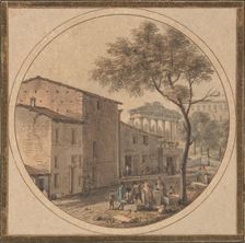 View of the Roman Forum with the Temple of Saturn in the Background, n.d.. Creator: Victor Jean Nicolle