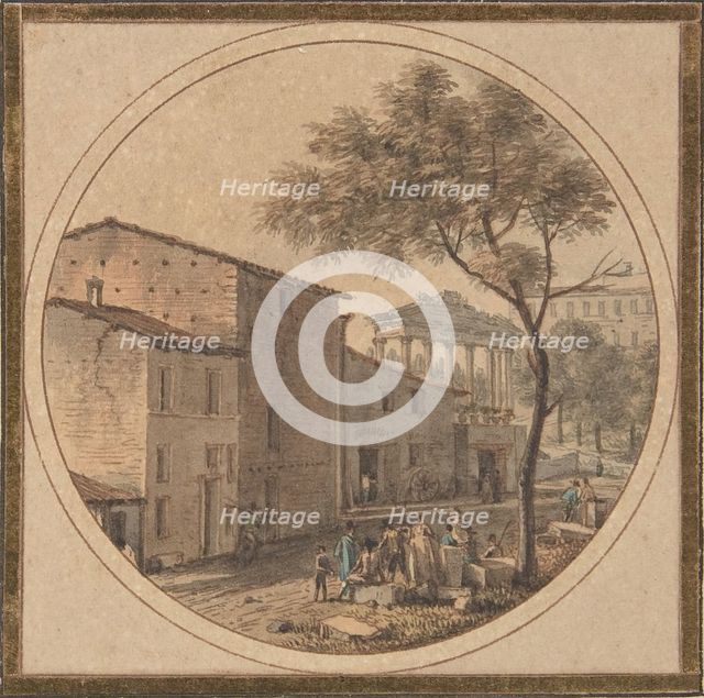 View of the Roman Forum with the Temple of Saturn in the Background, n.d.. Creator: Victor Jean Nicolle.