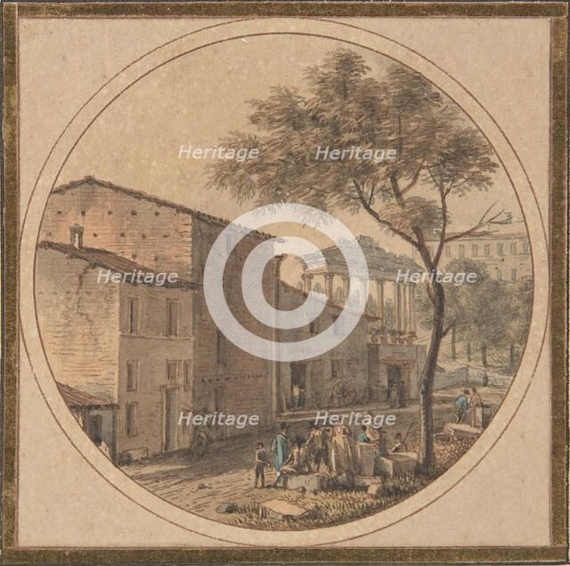 View of the Roman Forum with the Temple of Saturn in the Background, n.d.. Creator: Victor Jean Nicolle.