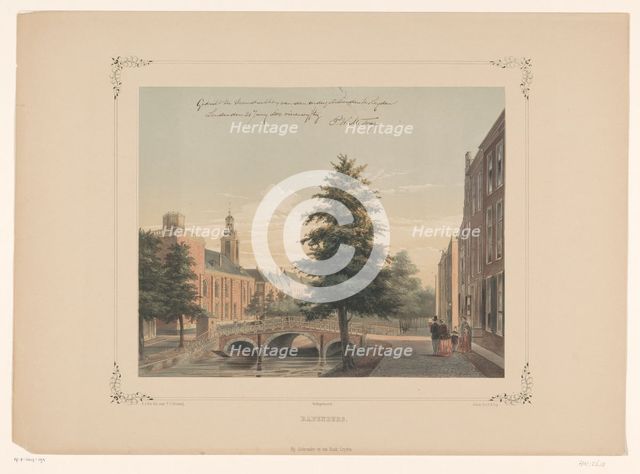 View of the Rapenburg in Leiden, 1854. Creator: Gerardus Johannes Bos.