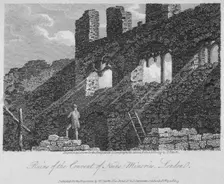 View of the remains of the Church of St Clare Minoressess without Aldgate, City of London, 1810. Artist: James Sargant Storer