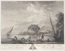 View of the Remains of the Temple of Venus on the Isle of Nisida Close to Pouzzol on the G..., 1761. Creator: Noel Le Mire