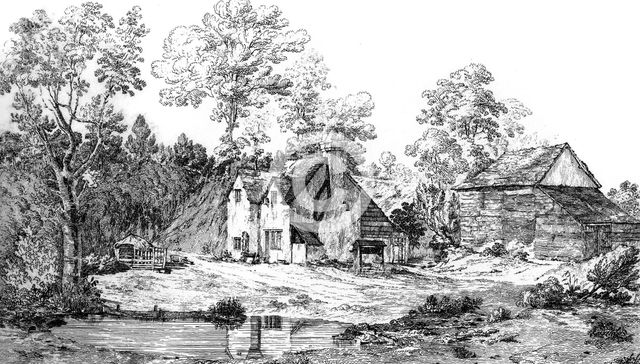 View of the residence of Elwood, friend of John Milton, at Chalfont St Giles, Buckinghamshire, 1840.Artist: Robert Blemmell Schnebbelie