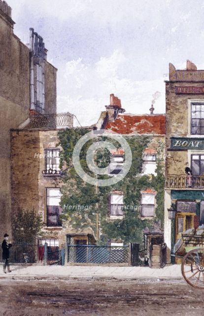 View of the residence of Joseph Mallord William Turner, Cheyne Walk, Chelsea, London, 1882. Artist: Unknown