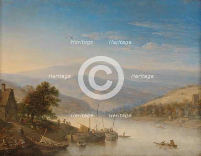 View of the Rhine River near Andernach, 1655. Creator: Herman Saftleven the Younger.