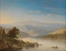 View of the Rhine River near Andernach, 1655. Creator: Herman Saftleven the Younger