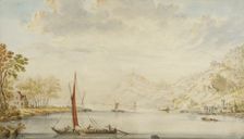 View of the Rhine with buildings on the banks, c1690s. Creator: Jan van Call