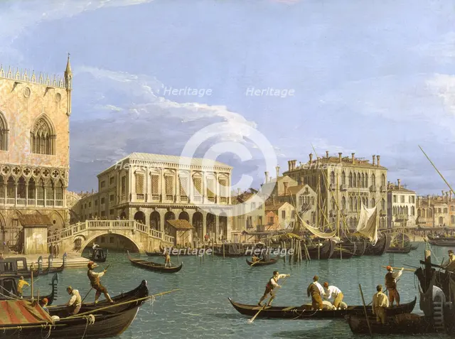 View of the Riva degli Schiavoni, 1735-1739. Artist: Canaletto (1697-1768)