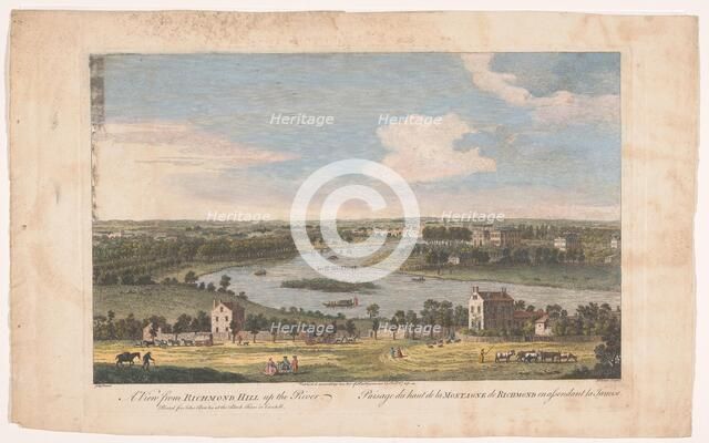 View of the River Thames at Richmond as seen from Richmond Hill, 1749. Creator: Francois Vivares.