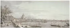 View of the River Thames, London, c1750. Artist: Canaletto