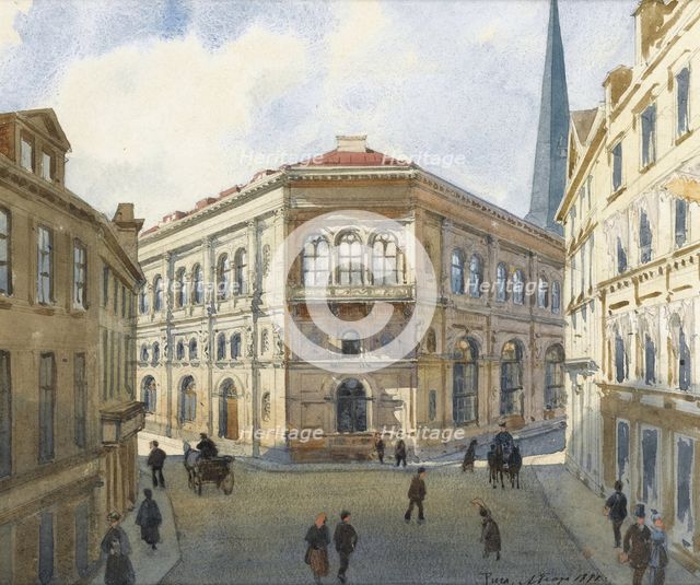 View of the Riga Stock Exchange. Artist: Benois, Albert Nikolayevich (1852-1936)