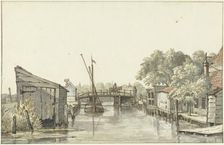 View of the Ringdijk on the Schulenburg, seeing to the Utrecht side of the Amstel, 1817. Creator: Gerrit Lamberts