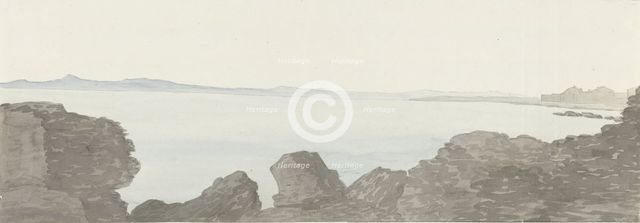View of the ruins of Fort Sarazin near Taranto, 1778. Creator: Louis Ducros.