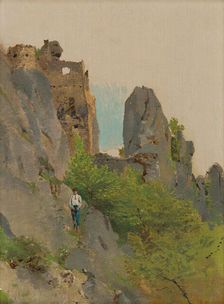 View of the Ruins of Súlov, 1875-1885. Creator: Ladislav Mednyanszky