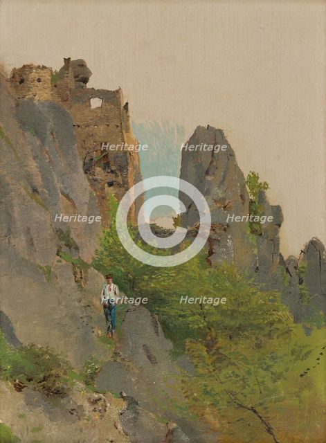 View of the Ruins of Súlov, 1875-1885. Creator: Ladislav Mednyanszky.