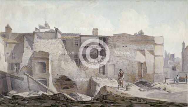 View of the ruins of part of the Priory of Holy Trinity, Aldgate, City of London, 1824.              Artist: Robert Blemmell Schnebbelie