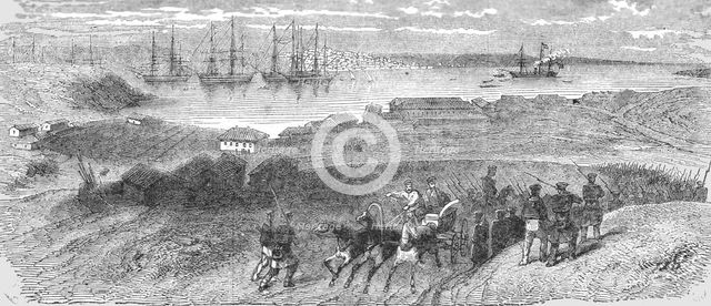 'View of the Russian town of Sebastopol', 1854. Creator: Unknown.