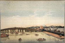 View of the Ryogokubashi over the Sumidagawa River in Edo, 1823-1829