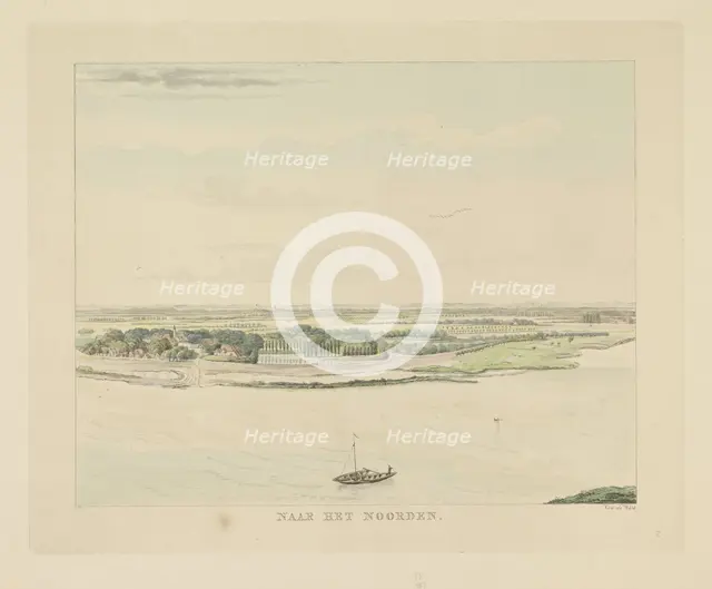 View of the Waal north of Nijmegen, 1815-1824. Creator: Derk Anthony van de Wart.