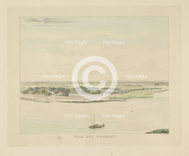 View of the Waal north of Nijmegen, 1815-1824. Creator: Derk Anthony van de Wart.