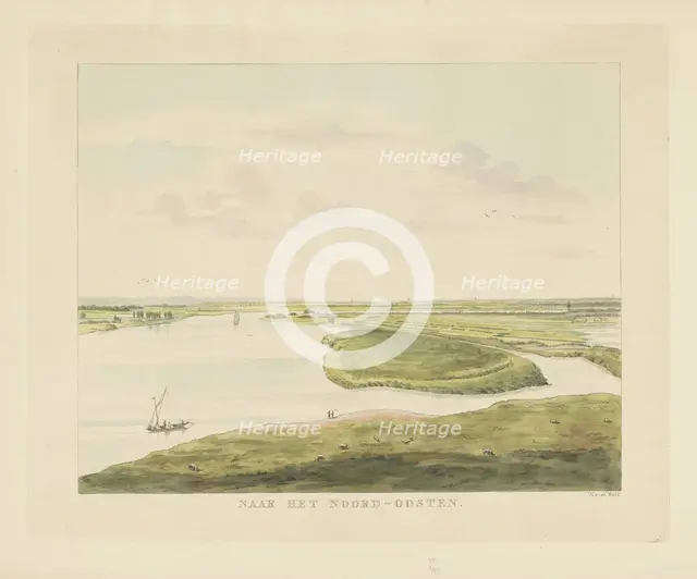 View of the Waal northeast of Nijmegen, 1815-1824. Creator: Derk Anthony van de Wart.