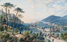 View of the Weilburg Palace at Baden near Vienna. Artist: Raulino, Johann (1785-1839)