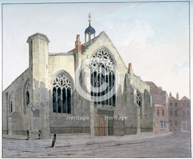 View of the west end of Austin Friars, City of London, c1780.                                      Artist: Anon