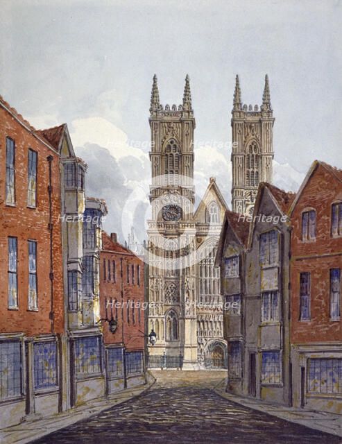 View of the west end of Westminster Abbey, looking from Tothill Street, London, c1815. Artist: William Pearson
